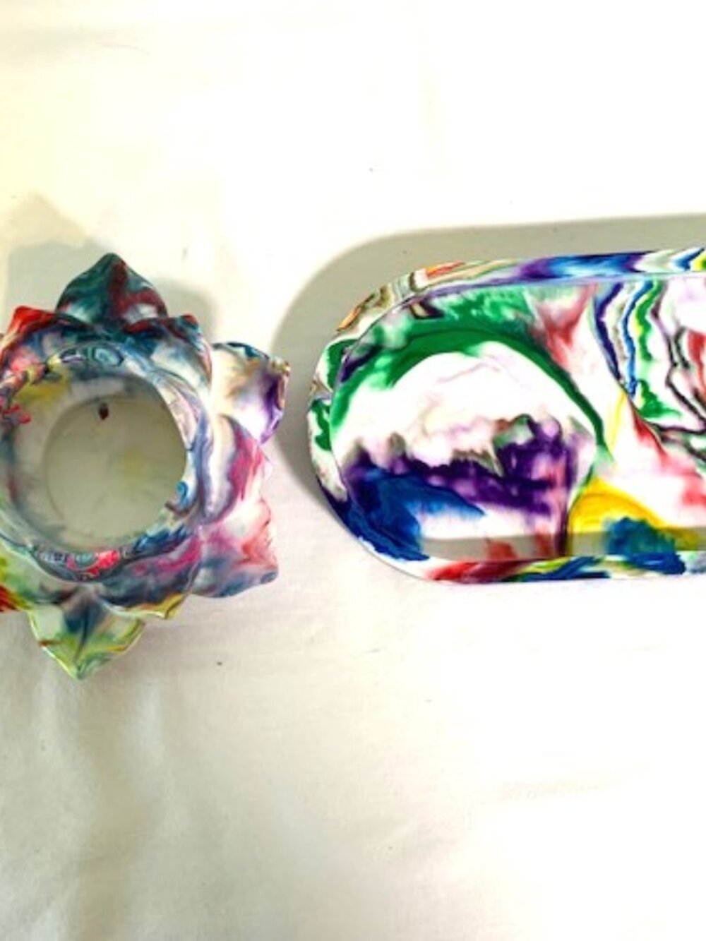 Handmade Trinket Tray & Tealight Set #1